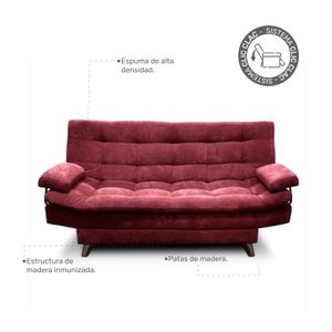 Sofa Cama Castillo en Vino tinto