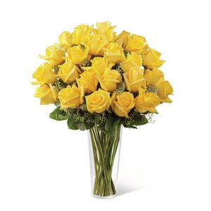 Jarrón de 24 Rosas Amarillas