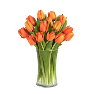 Jarrón 15 Tulipanes Naranjas