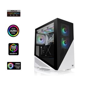 Chasis Thermaltake Divider 370 TG Snow ARGB + 3 Ventiladores ARGB 120mm