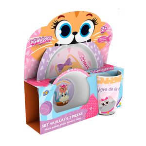 Set Vajilla 3 Pzas Gatitos