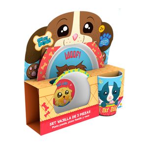SET MELAMINA 3 PZAS Perritos