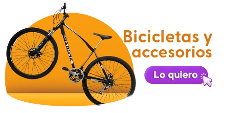 Bicicletas y accesorios de bicicletas a domicilio, paga a crédito, entrega asegurada